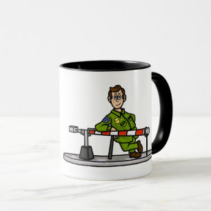 U.S. Border Patrol Agent at Barrier Mug