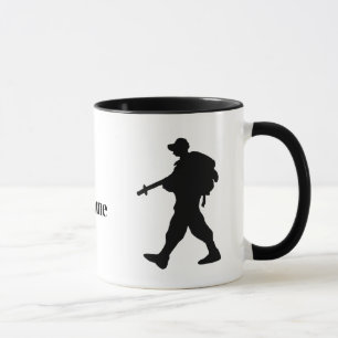 U.S. Border Patrol Agent Silhouette Name Mug
