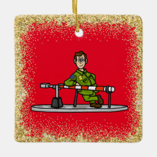 U.S. Border Patrol At Border Christmas Ornament
