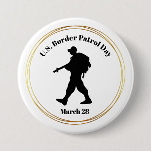 U.S. Border Patrol Day Silhouette Button #2