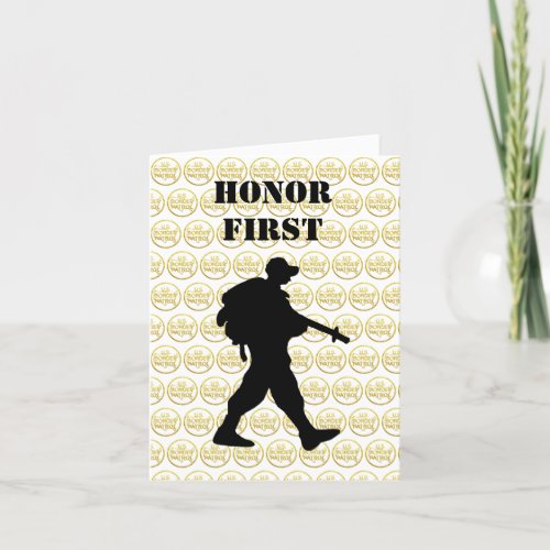 US Border Patrol Day Silhouette Greeting Card