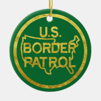 U.S. Border Patrol Golden Outline Ornament