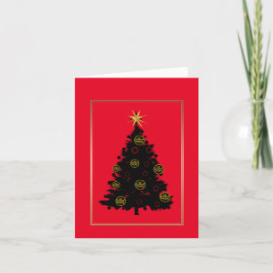 U.S. Border Patrol Logo Christmas Tree Card