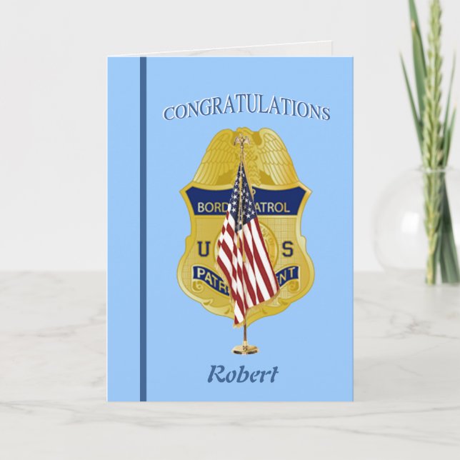 U.S. Border Patrol Retirement Card (Front)