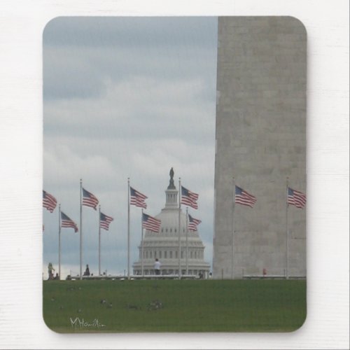 US Capitol and Washington Monument Mouse Pad