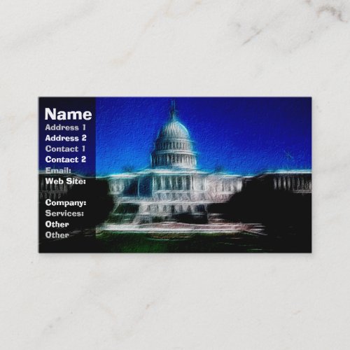 US Capitol Washington DC Business Card