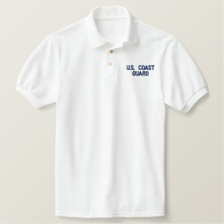 U.S. COAST GUARD EMBROIDERED POLO SHIRT