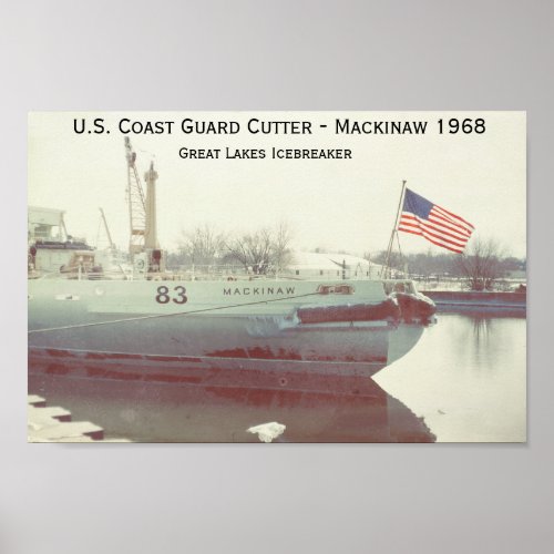 US Coast Guard Mackinaw Icebreaker Poster