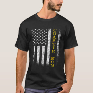 U S Coast Guard Uscg Coastie Mom Flag T-Shirt