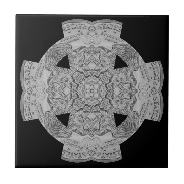 U.S. Coin Celtic Cross Ceramic Tile (Front)