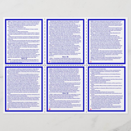 U.S. Constitution Pocket Pamphlet / Bookmark (Back)