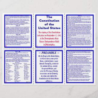 U.S. Constitution Pocket Pamphlet / Bookmark Flyer