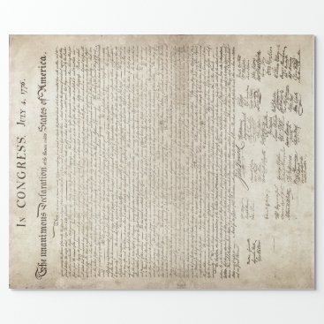 U.S. DECLARATION OF INDEPENDENCE 1776 DECOUPAGE WRAPPING PAPER