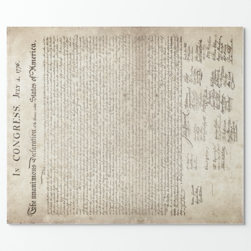 US DECLARATION OF INDEPENDENCE 1776 DECOUPAGE WRAPPING PAPER