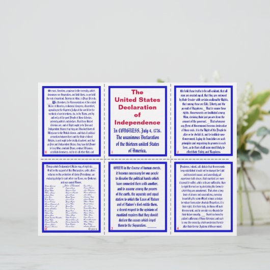 U.S. Declaration of Independence Pocket Pamphlet (Standing Front)