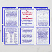 U.S. Declaration of Independence Pocket Pamphlet (Front/Back)