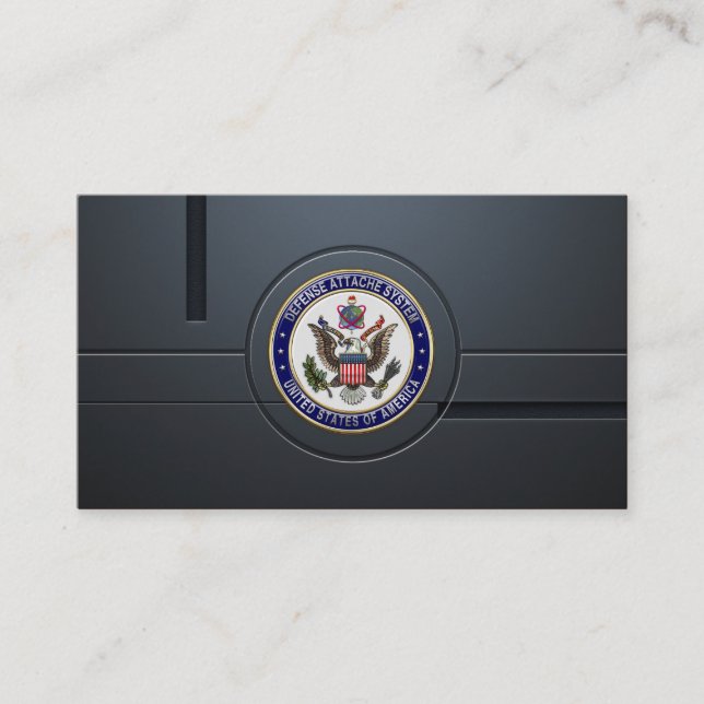 U.S. Defense Attaché System (DAS) Emblem [3D] Business Card (Front)
