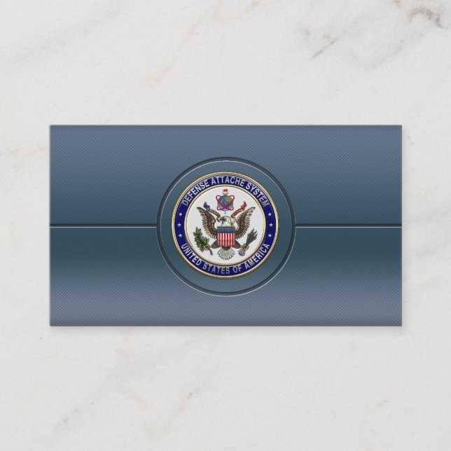U.S. Defense Attaché System (DAS) Emblem [3D] Business Card (Front)