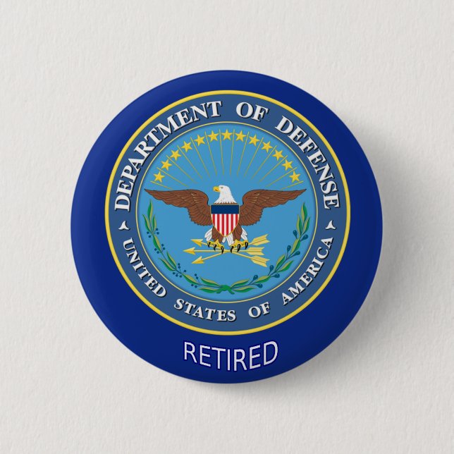 U.S. Defense Department Retired Button (Front)