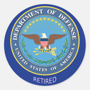 U.S. Defense Department Retired Classic Round Sticker