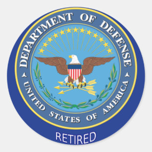 U.S. Defense Department Retired Classic Round Sticker