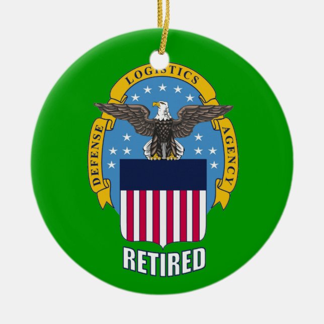 U.S. Defense Logistics Agency Retired Ceramic Ornament (Front)