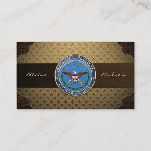 US Department of Defense DOD Emblem 3D Business Card