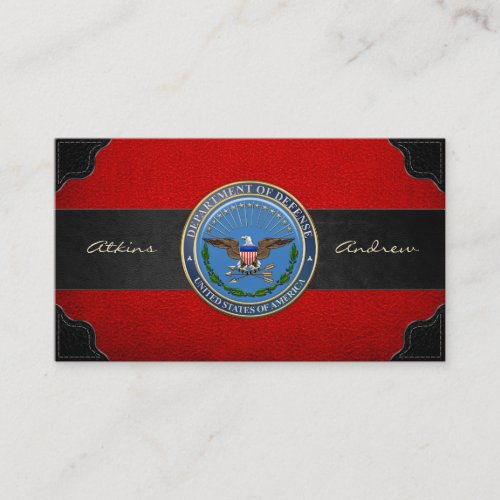 US Department of Defense DOD Emblem 3D Business Card
