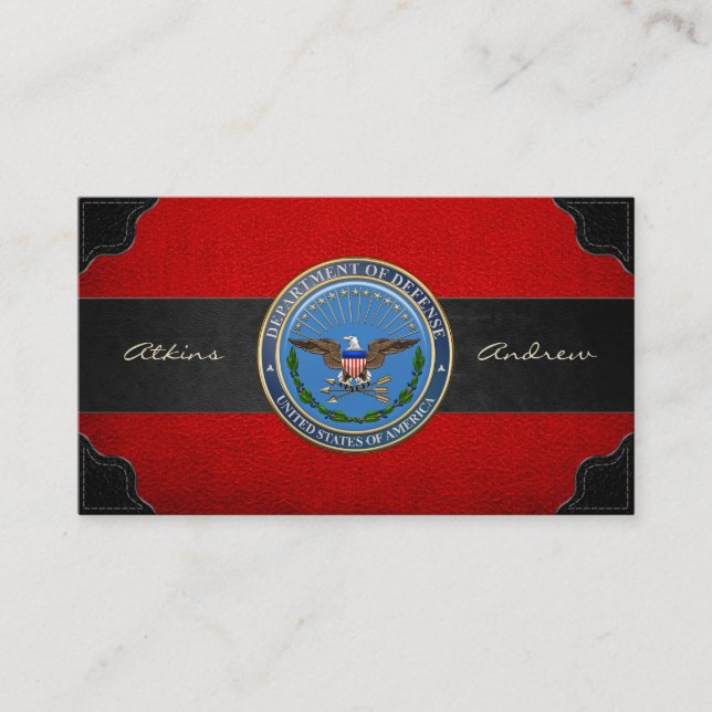 U.S. Department of Defense (DOD) Emblem [3D] Business Card (Front)