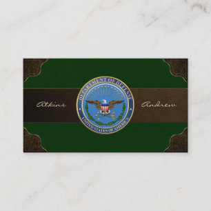 U.S. Department of Defense (DOD) Emblem [3D] Business Card