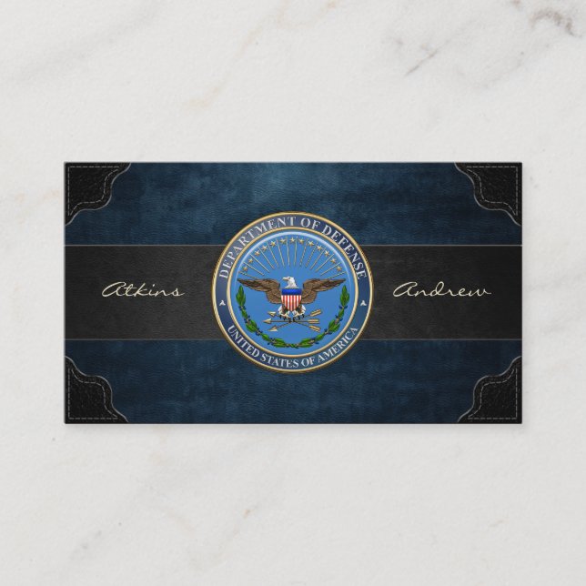 U.S. Department of Defense (DOD) Emblem [3D] Business Card (Front)