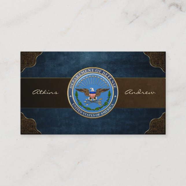 U.S. Department of Defense (DOD) Emblem [3D] Business Card (Front)