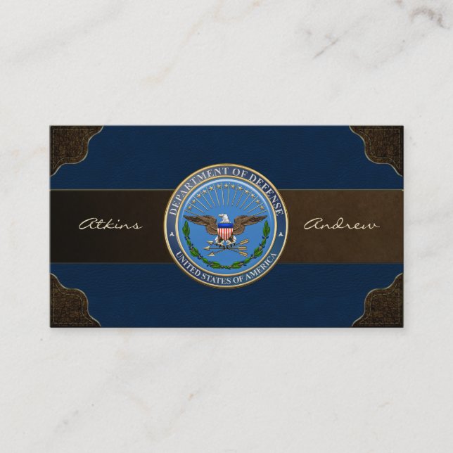 U.S. Department of Defense (DOD) Emblem [3D] Business Card (Front)