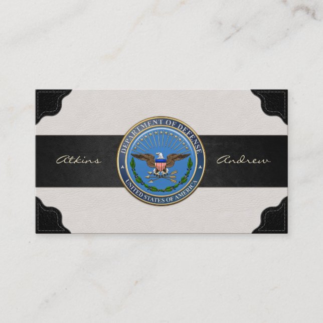 U.S. Department of Defense (DOD) Emblem [3D] Business Card (Front)