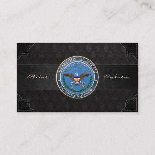 US Department of Defense DOD Emblem 3D Business Card