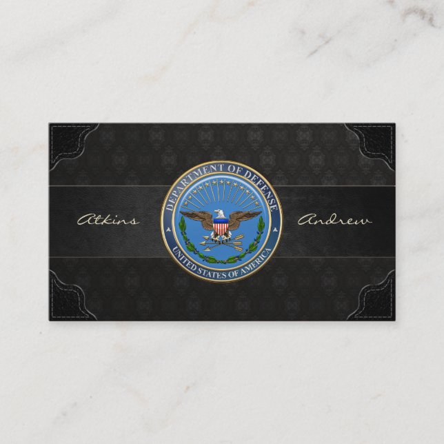 U.S. Department of Defense (DOD) Emblem [3D] Business Card (Front)