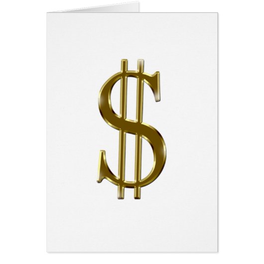 $ U.S.dollar sign gold Cards (Front)