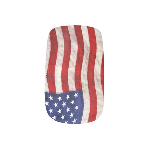 US Flag American Patriotic Design Minx Nail Wraps