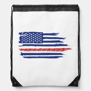 U.S. Flag Cycling Drawstring Bag