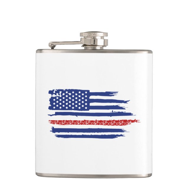 U.S. Flag Cycling Flask (Front)