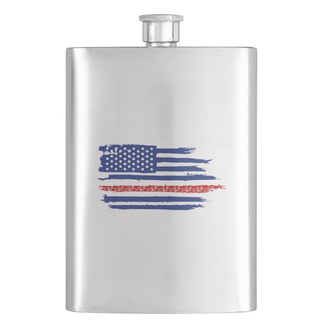 U.S. Flag Cycling Flask (Front)