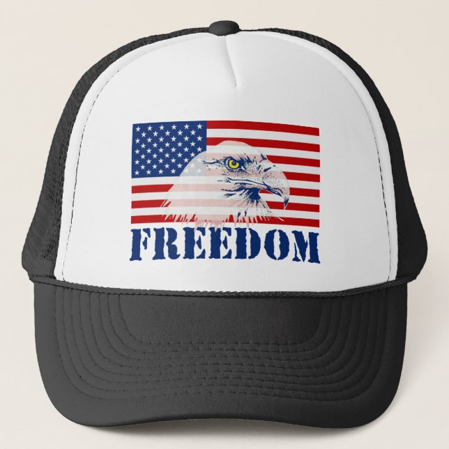U.S. Flag & Eagle FREEDOM Hat (Front)