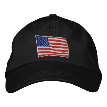 U.s. Flag Embroidered Hat by s_and_c at Zazzle