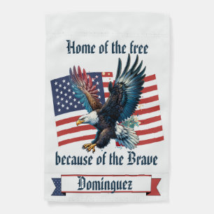 "U.S. Flag with Eagle" Customizable Garden Flag