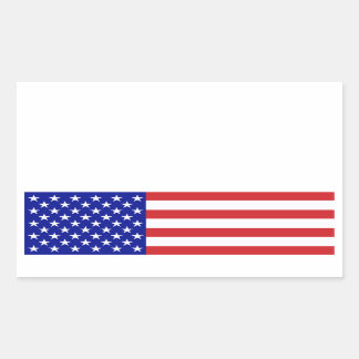 U.S. Flag - Write Your Own Text Rectangular Sticker