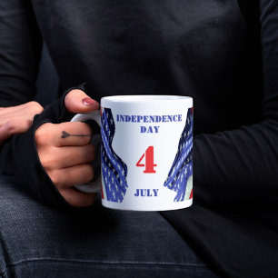 U.S flags for Independence Day, 4th of July  Coffee Mug