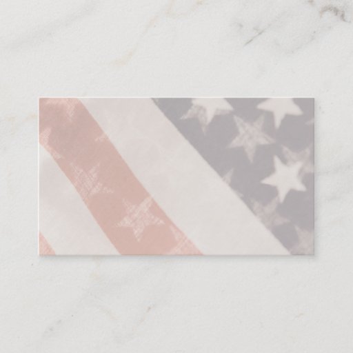 Customizable U.S. flags transparent business card