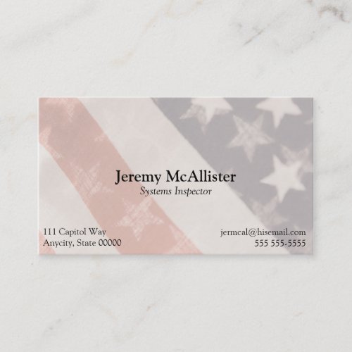 US flags transparent Business Card