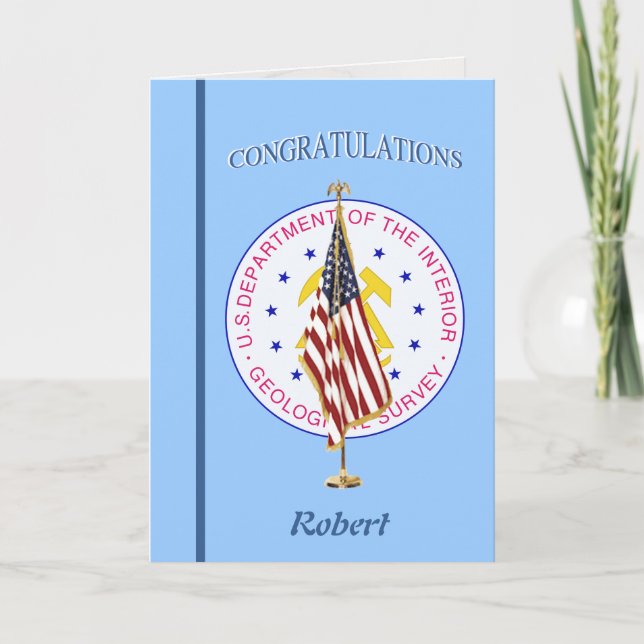 U.S. Geological Survey Retirement Card (Front)