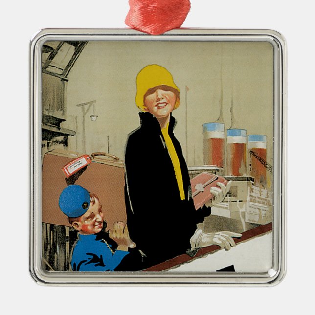 U.S.L. ~ Comfort, Courtesy, Safety, Speed Metal Ornament (Front)